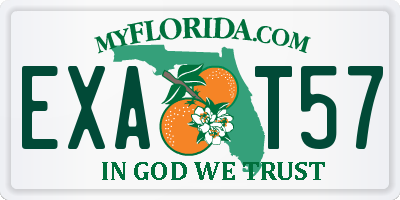 FL license plate EXAT57