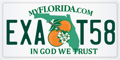FL license plate EXAT58