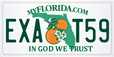 FL license plate EXAT59