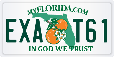FL license plate EXAT61