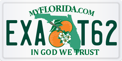 FL license plate EXAT62