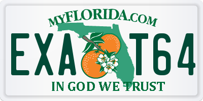 FL license plate EXAT64