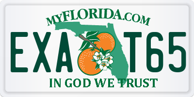FL license plate EXAT65