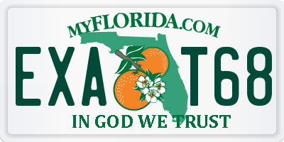 FL license plate EXAT68