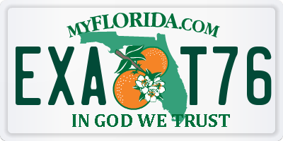 FL license plate EXAT76