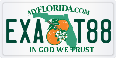 FL license plate EXAT88