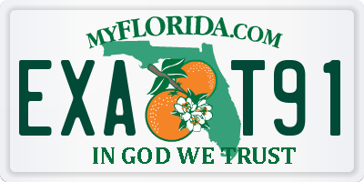 FL license plate EXAT91