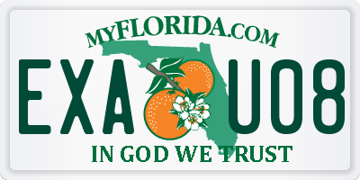 FL license plate EXAU08