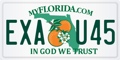 FL license plate EXAU45