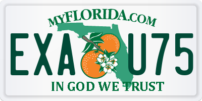 FL license plate EXAU75