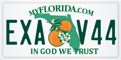 FL license plate EXAV44