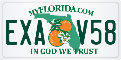 FL license plate EXAV58