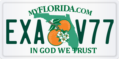 FL license plate EXAV77