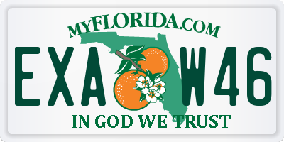 FL license plate EXAW46