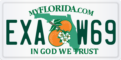 FL license plate EXAW69