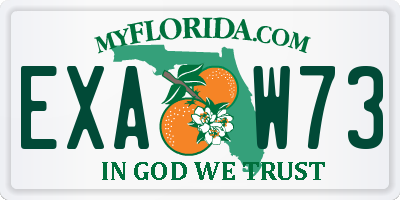 FL license plate EXAW73