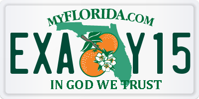 FL license plate EXAY15