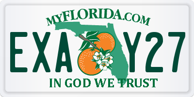 FL license plate EXAY27