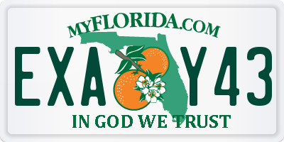 FL license plate EXAY43