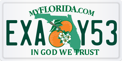 FL license plate EXAY53