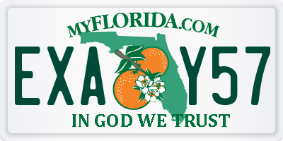 FL license plate EXAY57