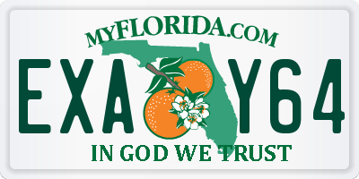 FL license plate EXAY64