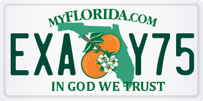 FL license plate EXAY75
