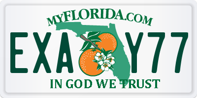 FL license plate EXAY77