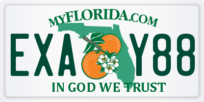 FL license plate EXAY88