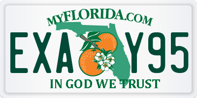 FL license plate EXAY95