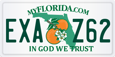 FL license plate EXAZ62