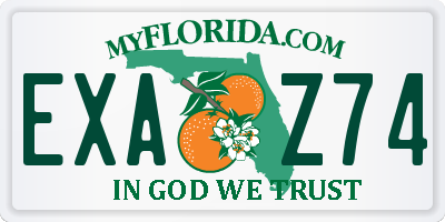 FL license plate EXAZ74