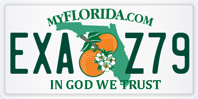 FL license plate EXAZ79