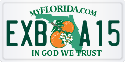 FL license plate EXBA15