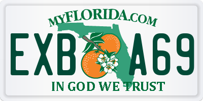 FL license plate EXBA69