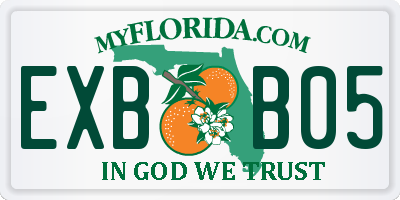 FL license plate EXBB05