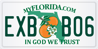 FL license plate EXBB06