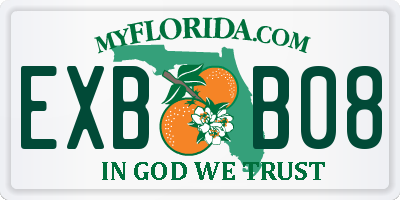 FL license plate EXBB08