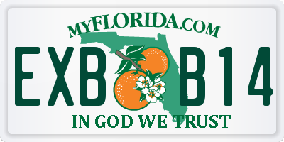 FL license plate EXBB14