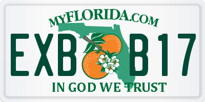 FL license plate EXBB17