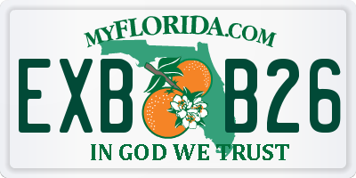 FL license plate EXBB26