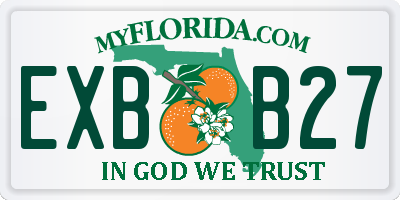 FL license plate EXBB27