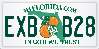 FL license plate EXBB28