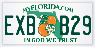 FL license plate EXBB29