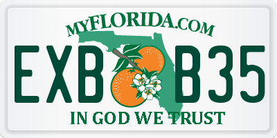 FL license plate EXBB35