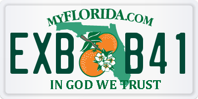 FL license plate EXBB41