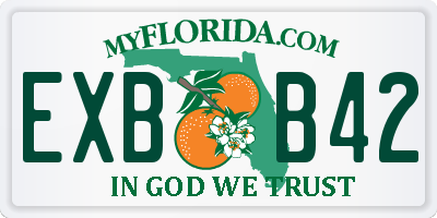 FL license plate EXBB42