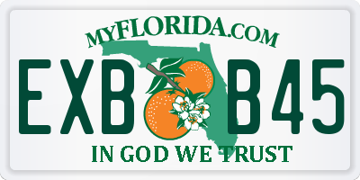 FL license plate EXBB45