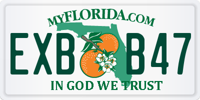 FL license plate EXBB47