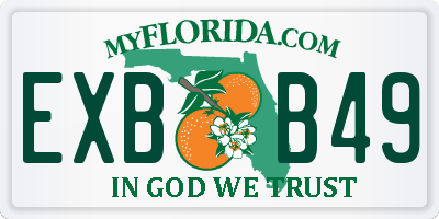 FL license plate EXBB49